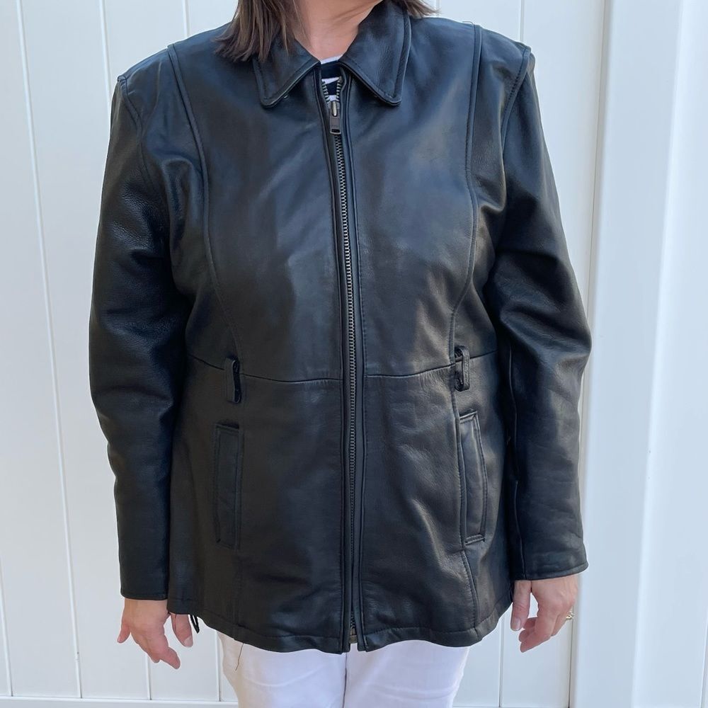 LEATHER MOTORCYCLE JACKET, HEAVY, UNISEX